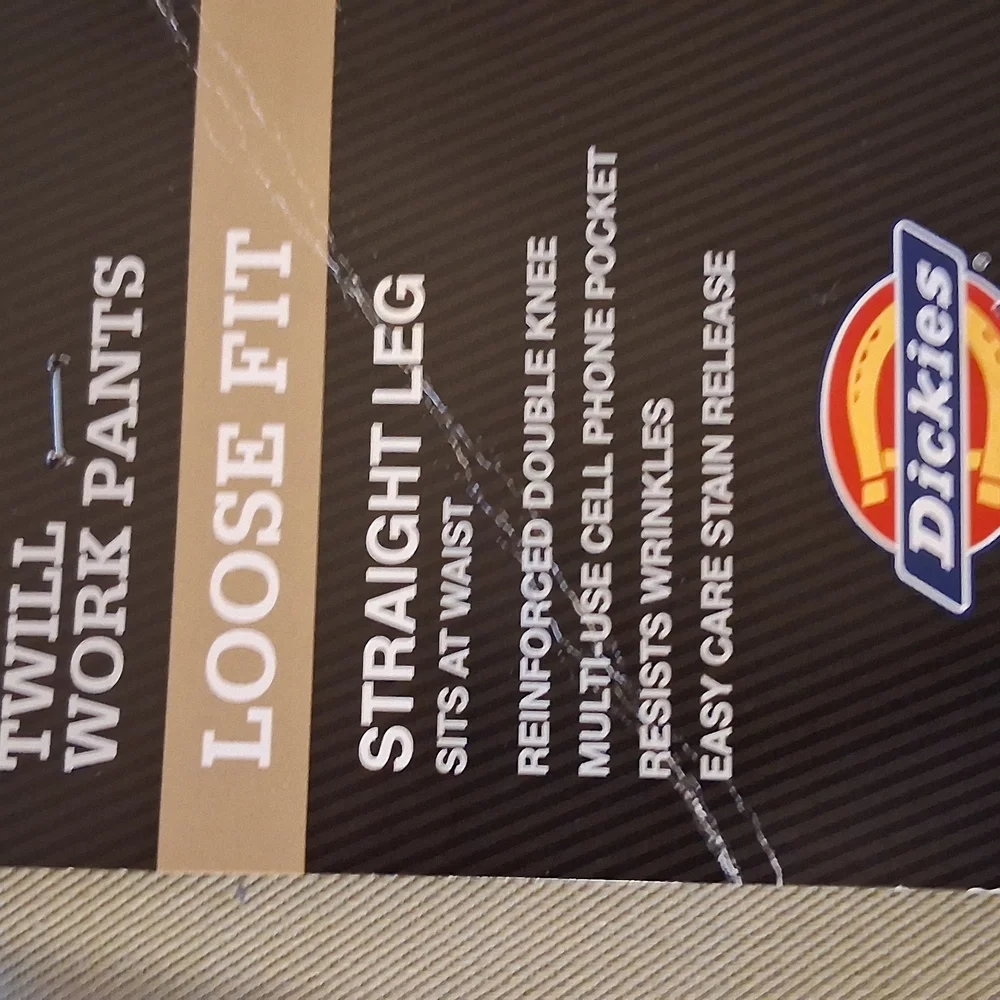 Dickies Khaki Straight Leg Work Pants 44× 32 New Tags 0154 - Picture 2 of 6